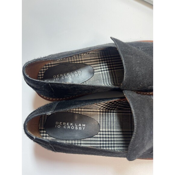 Derek Lam 10 Crosby Dana Black Calf Hair Slip On Loafers Sz 9 - Picture 8 of 10